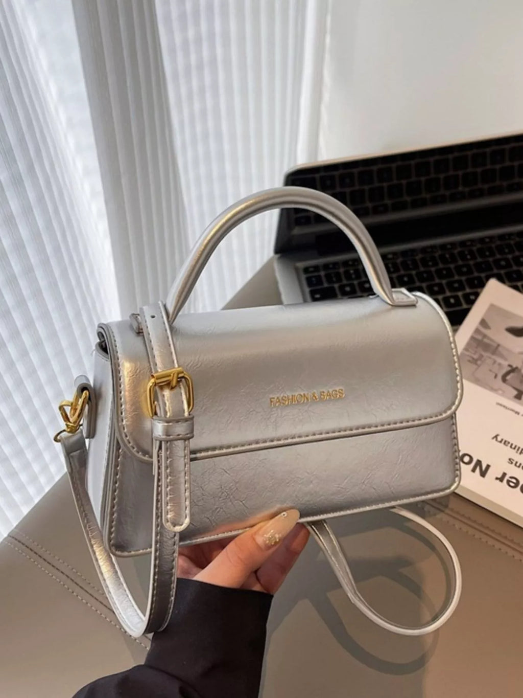 Top Handle Flap Crossbody Bag
