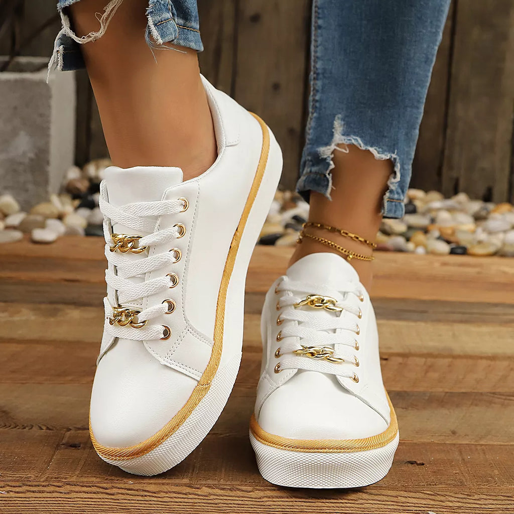 Round Toe Platform Sneakers
