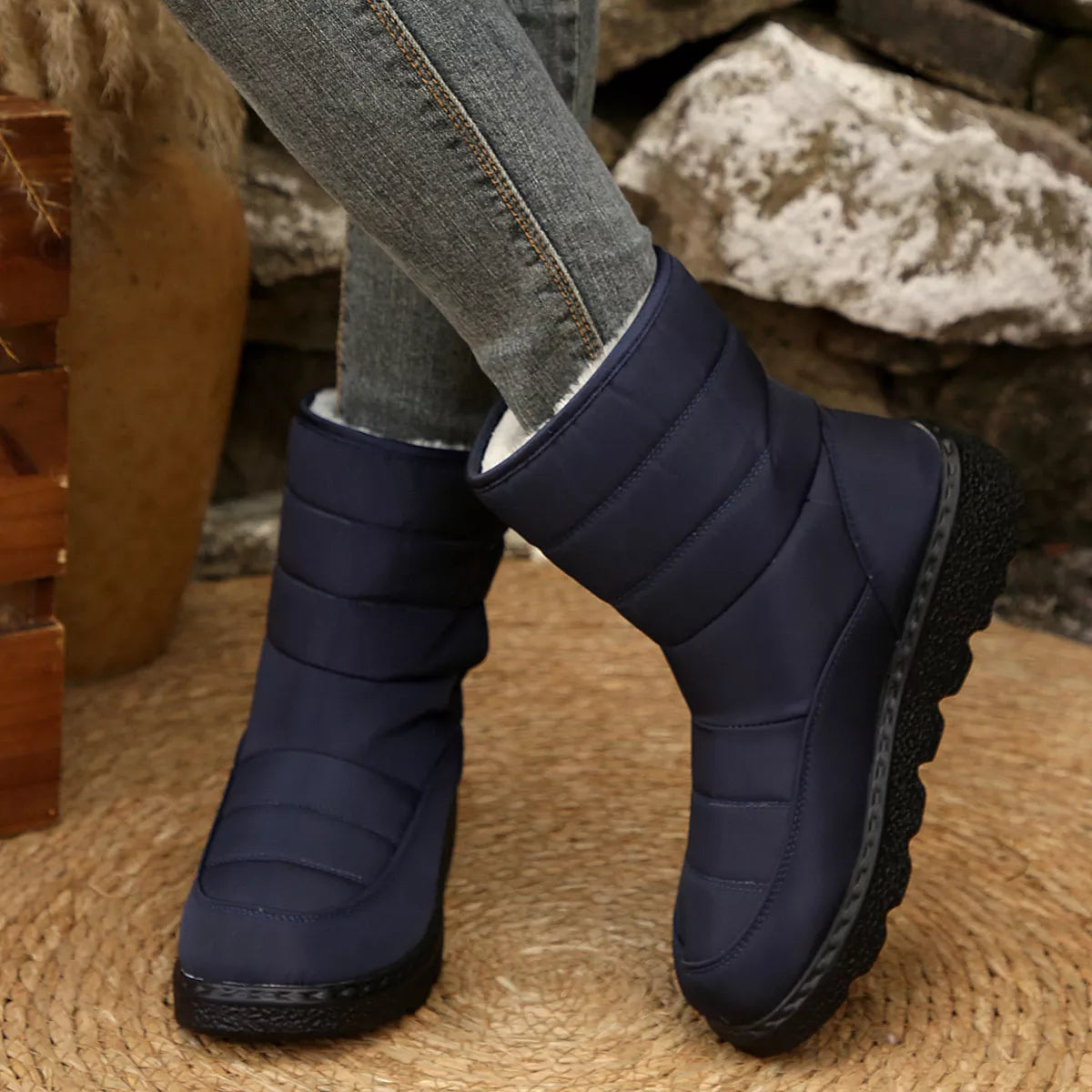 Round Toe Platform Boots