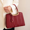 Leather Top Handle Handbag