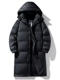 Men's Full Size Longline Hooded Down Coat Plus Size