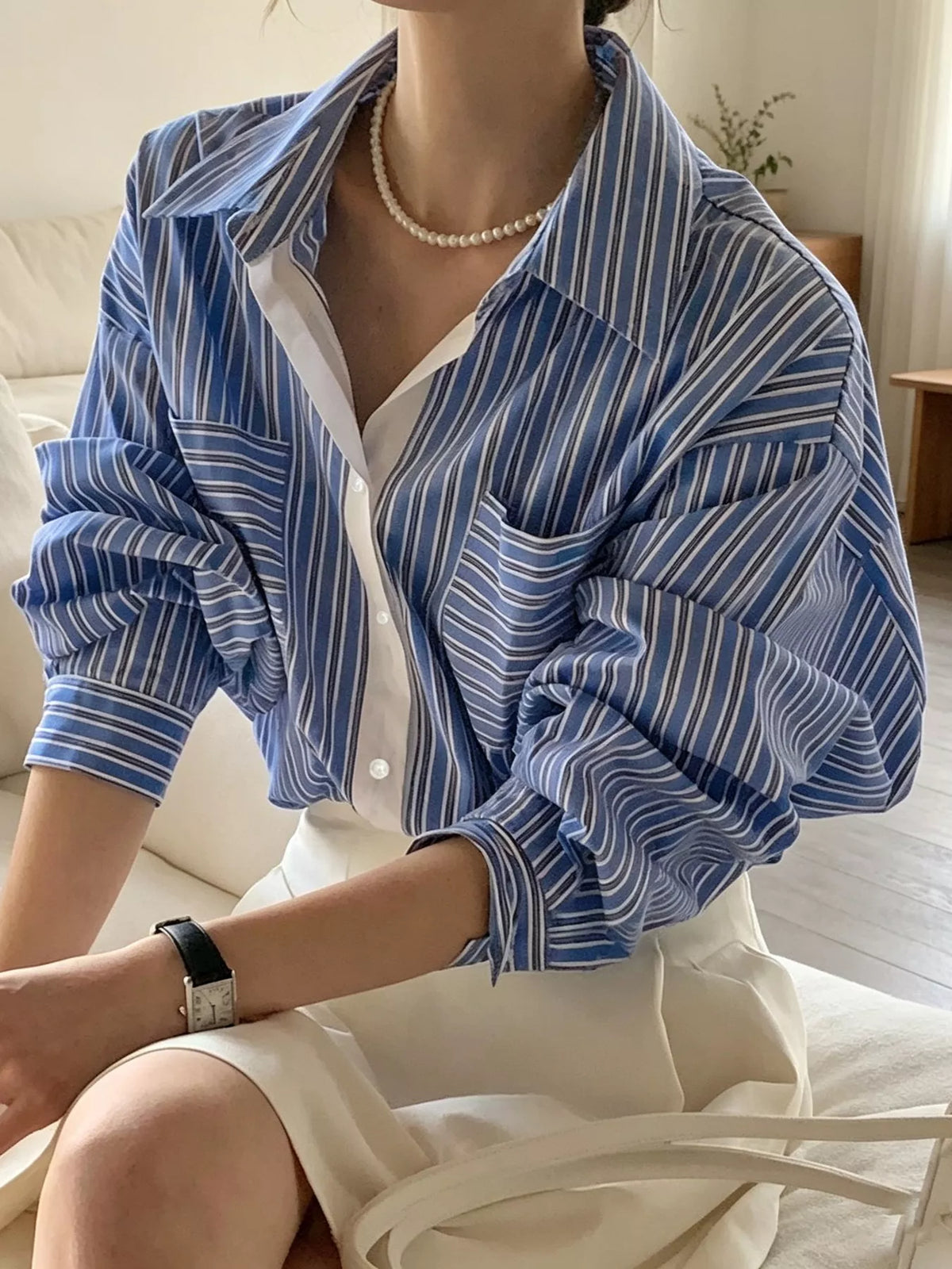 Striped Button-Down Shirt