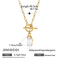 Toggle Zircon Pendant Necklace Collection