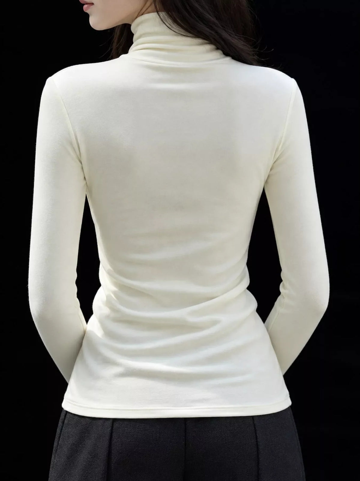 Slim-Fit Turtleneck Long Sleeve T-Shirt