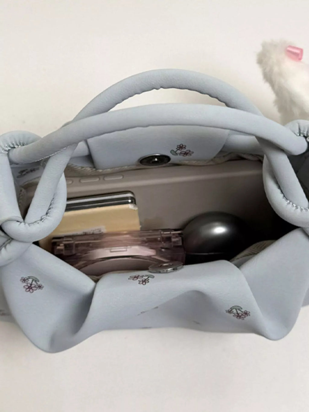 Floral Ruched Crossbody Bag