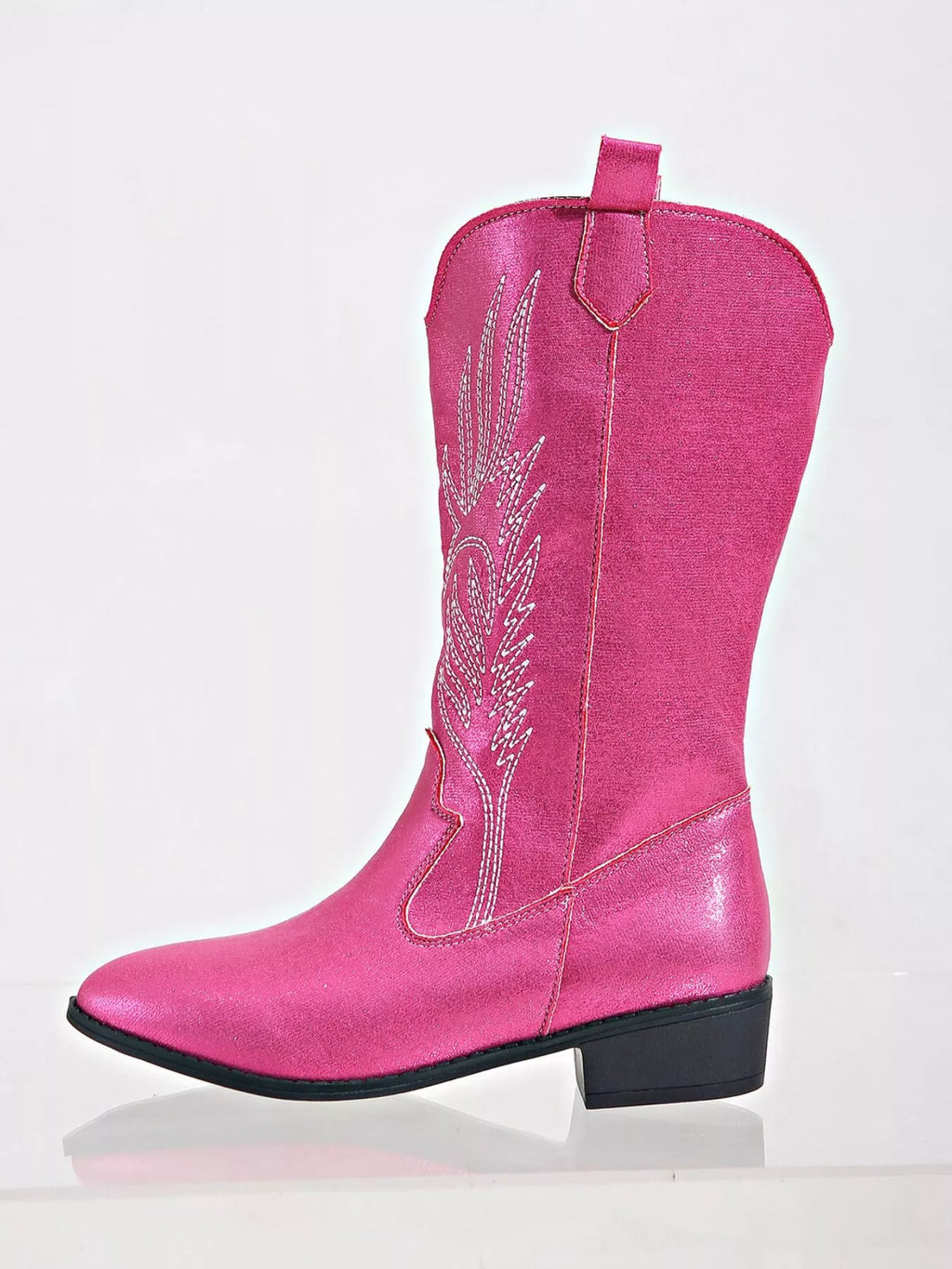 Embroidered Block Heels Boots
