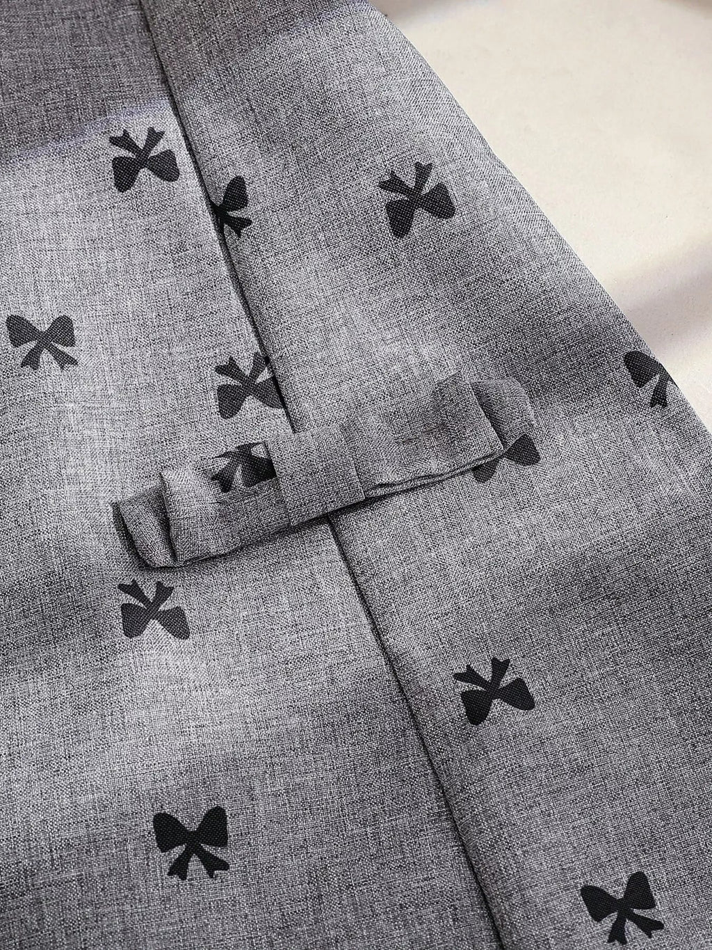 Children's Bow Print Puff Sleeve Dress