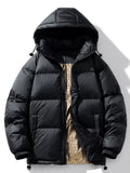 Men's Full Size Warm Padded Hooded Puffer Jacket Plus Size