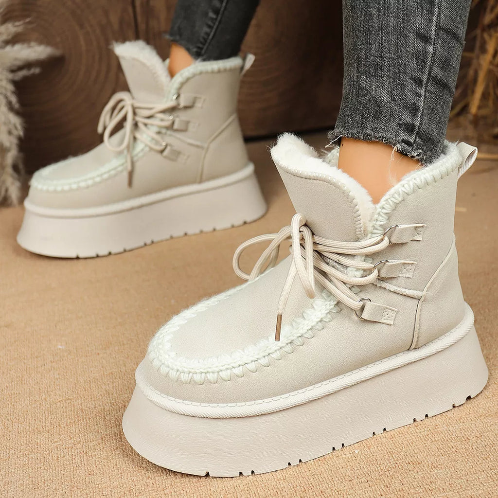 Lace Up Platform Ankle Boots