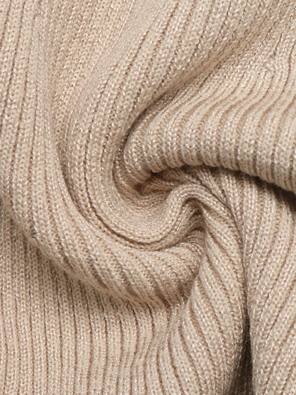 Ribbed Mock Neck Flare Sleeve Sweater Dress
