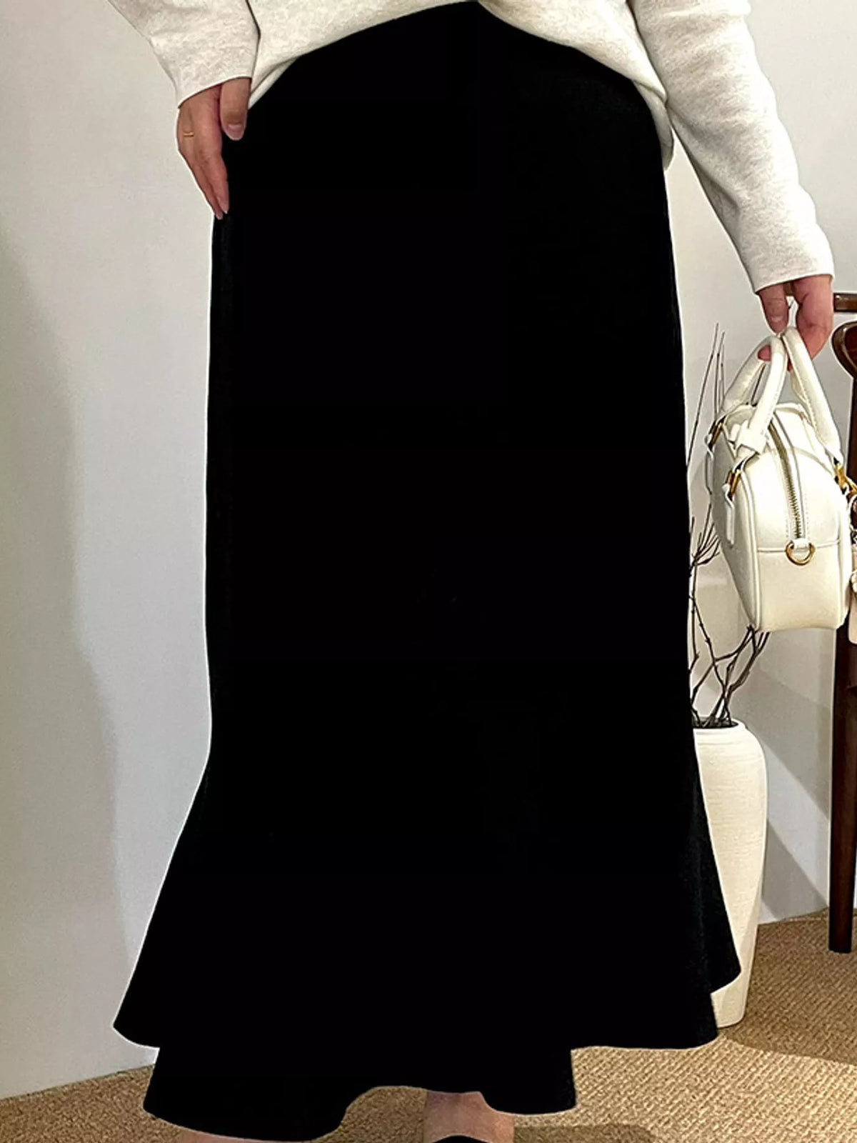 Plus Size High-Waisted Mermaid Skirt