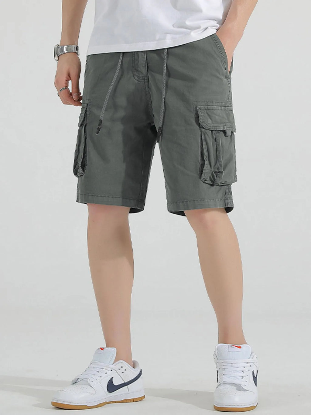 Men's Drawstring Cargo Shorts