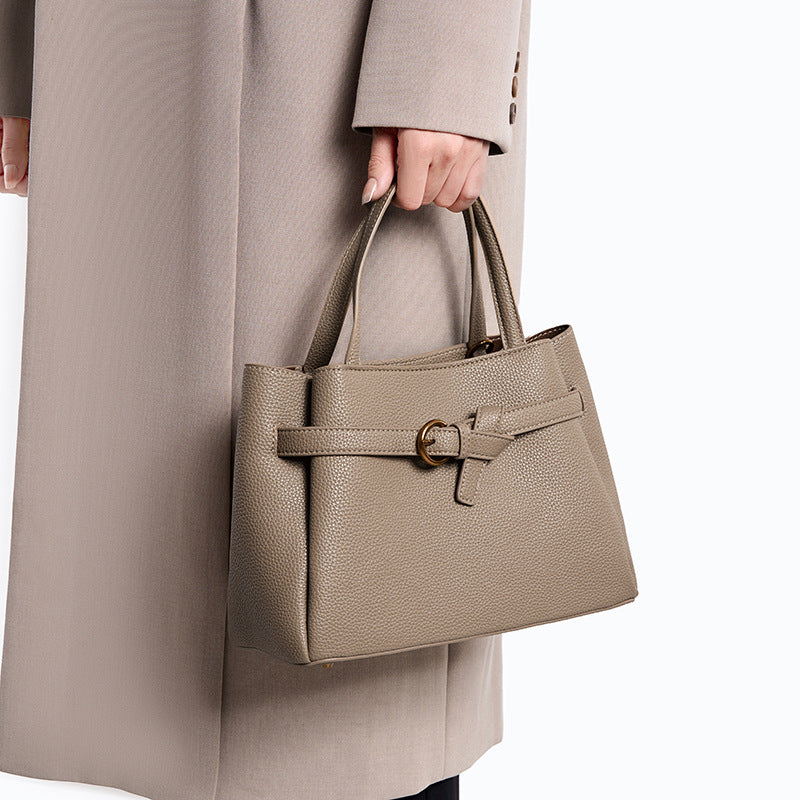 Leather Top Handle Handbag