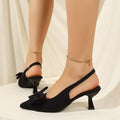 Elegant Bow Slingback Pumps