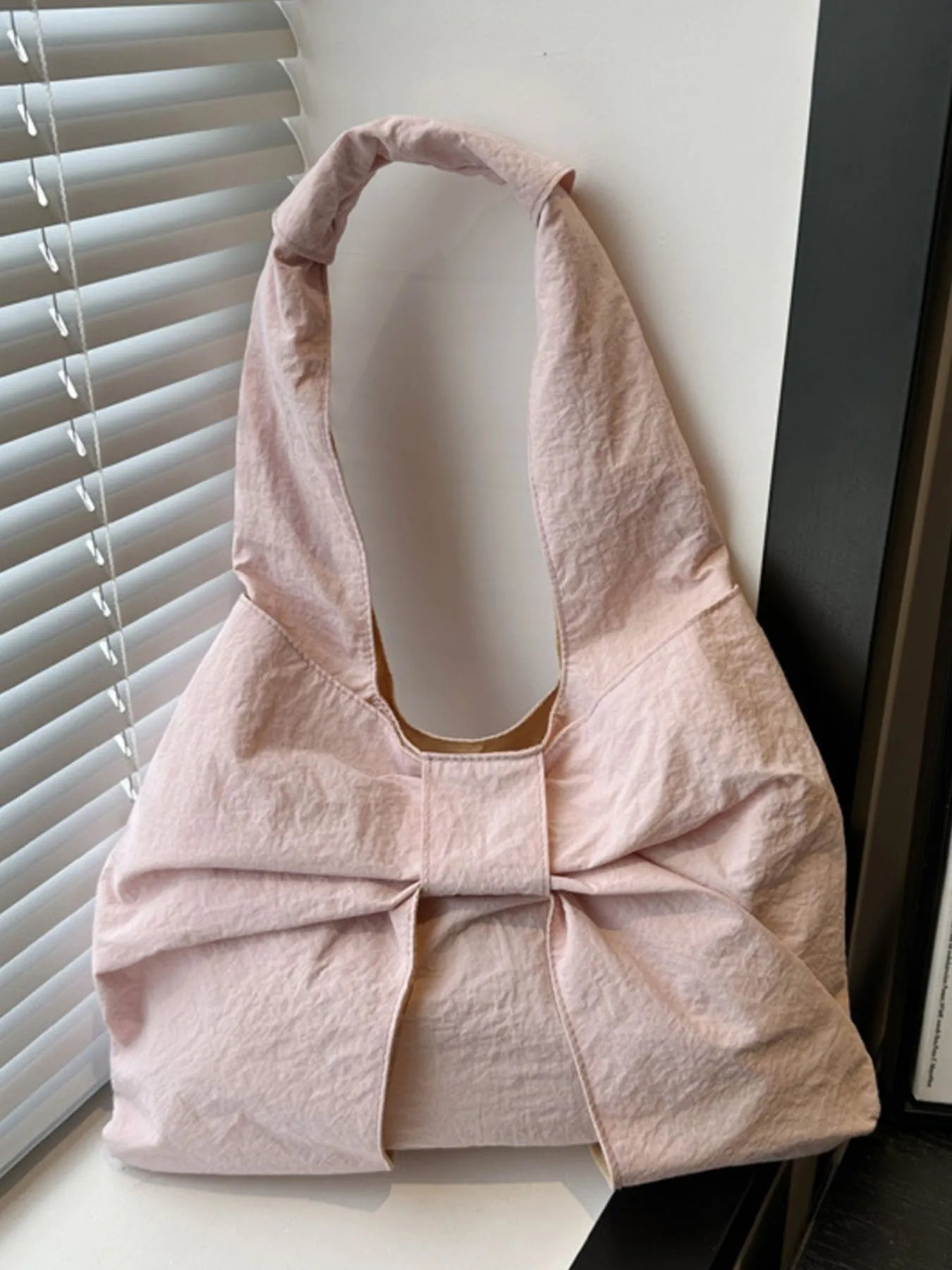 Ruched Bow Shoulder Bag