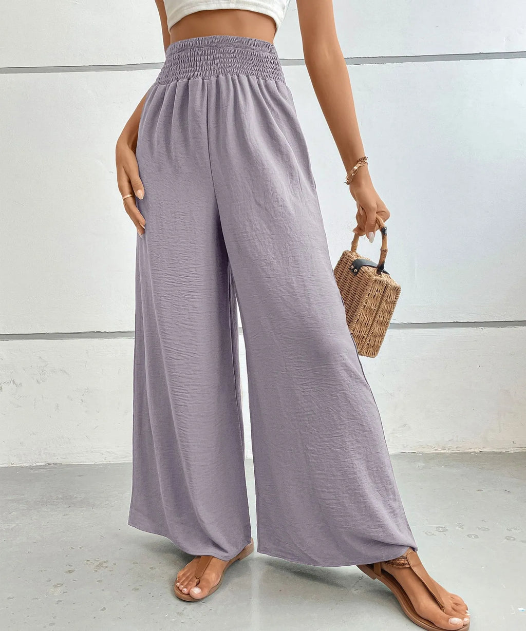 High-Waisted Wide Leg Pants