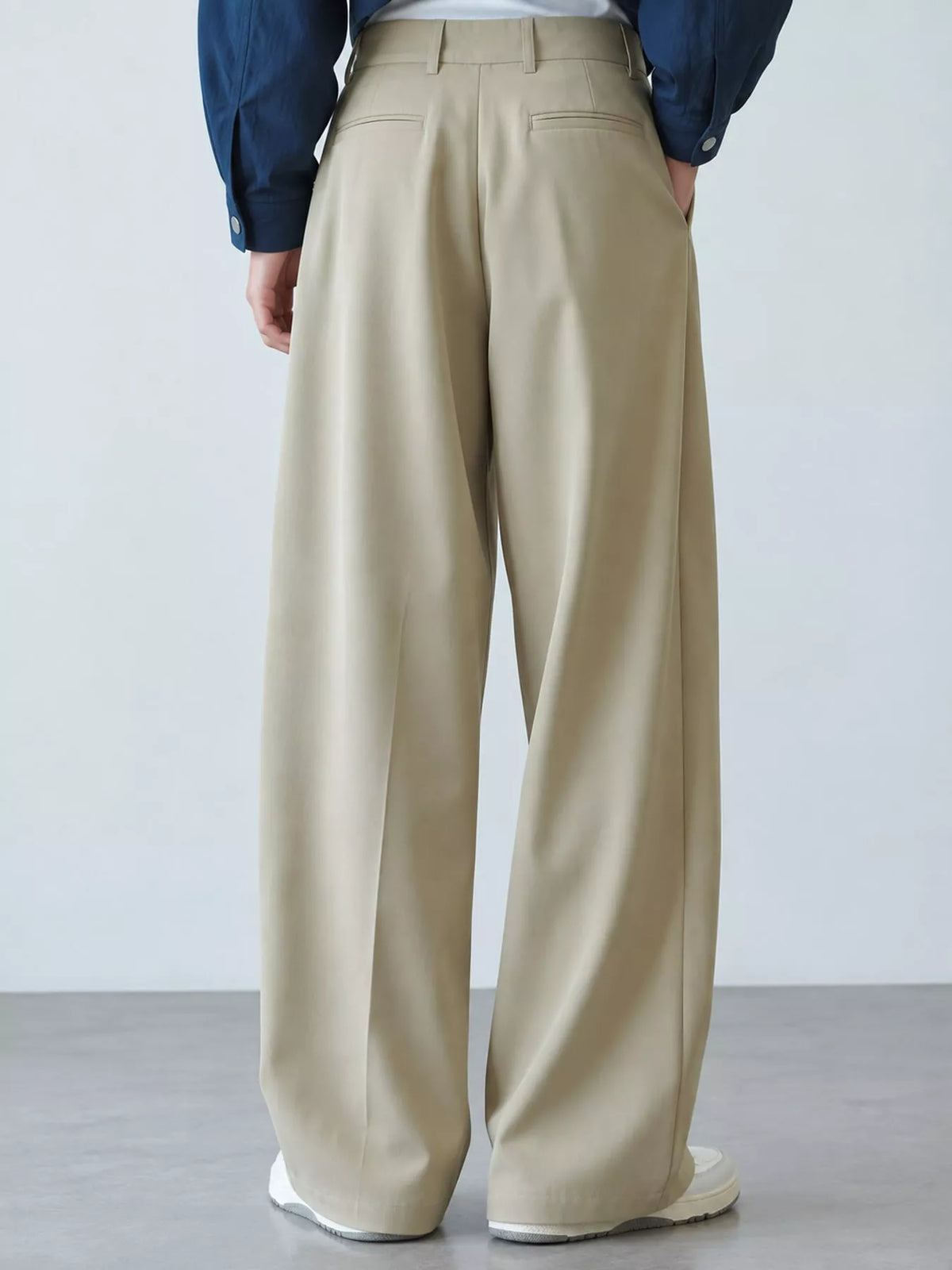 High-Waisted Pleated Wide-Leg Pants