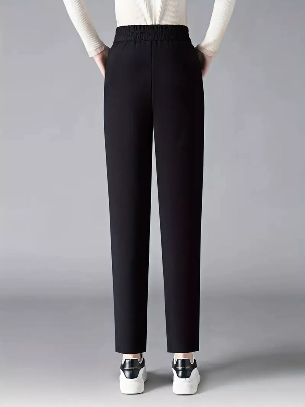 Elastic Waist Loose Fit Pants