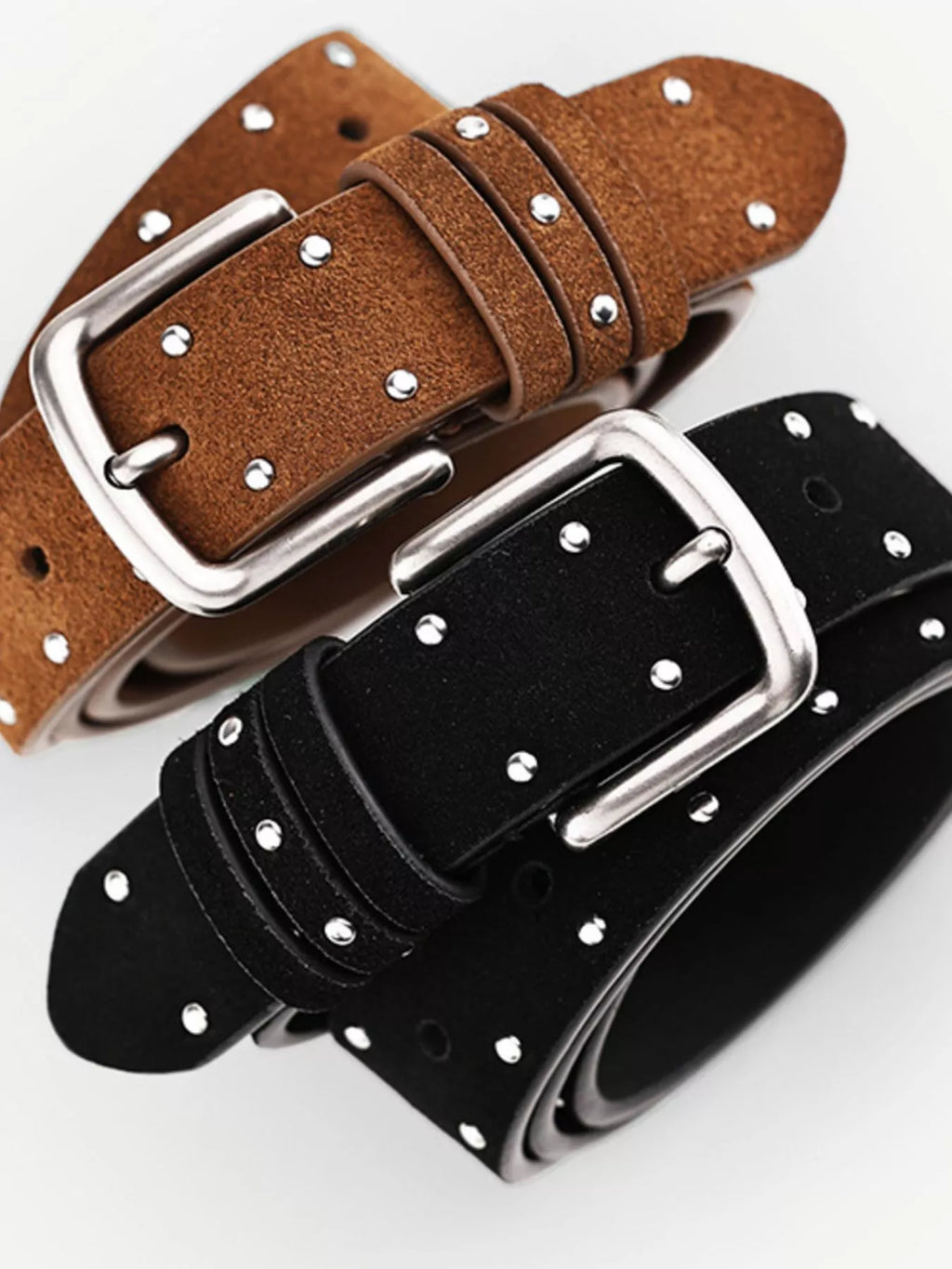 Studded Adjustable Buckle Belt