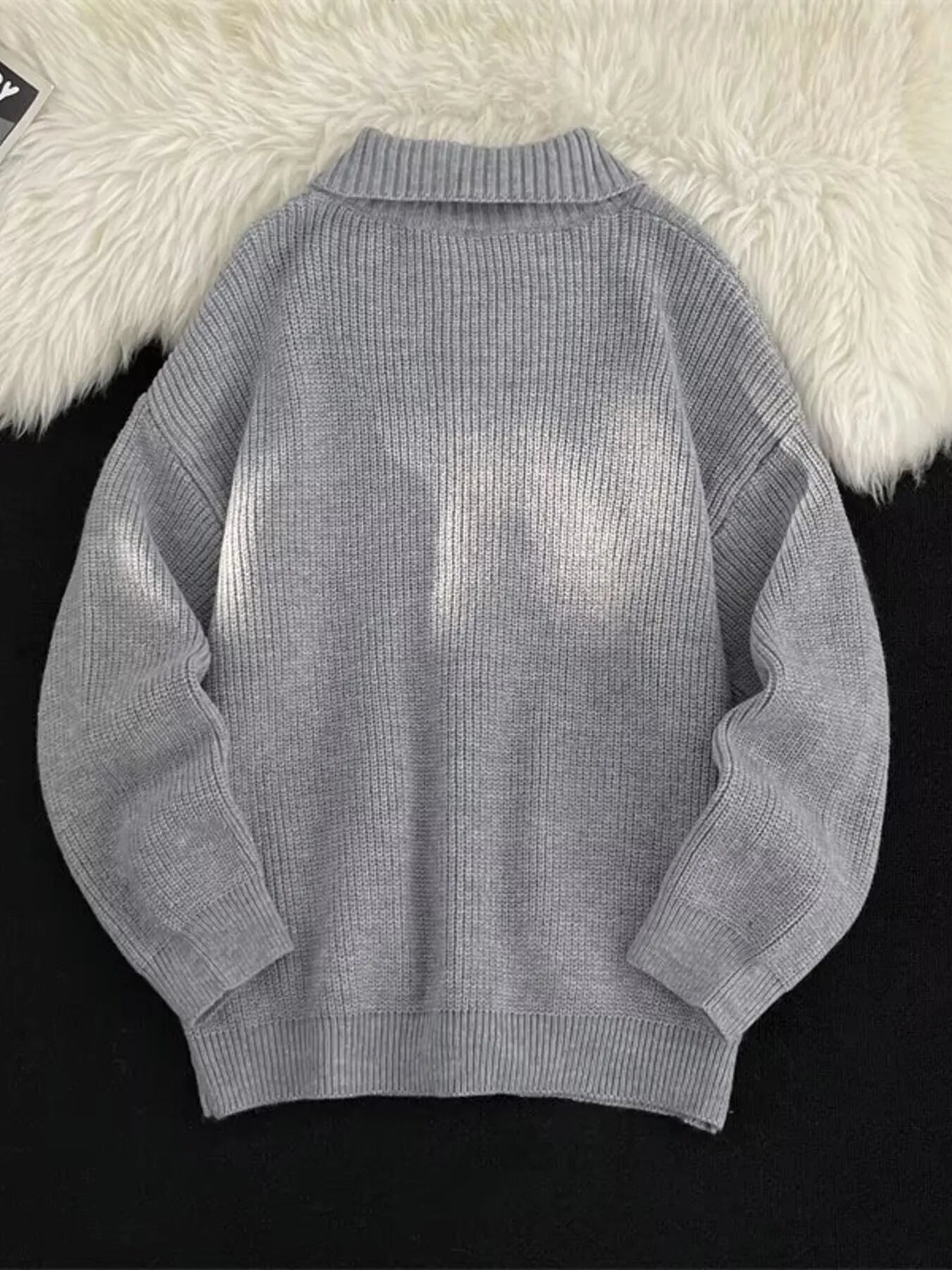 Men's Zip-Up Knit Cardigan