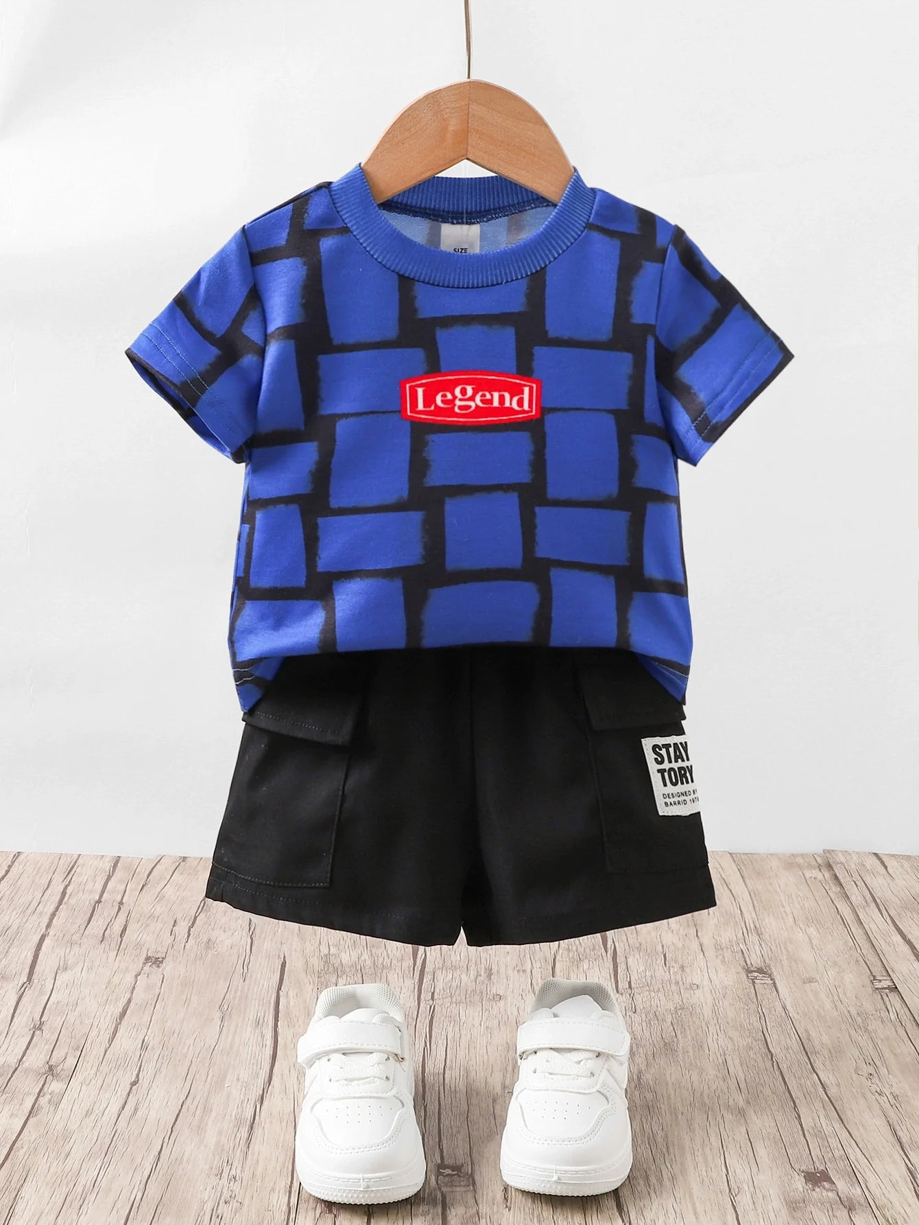 Children's Printed Short Sleeve Tee and Shorts Set