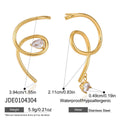 Asymmetric Linear Zircon Earrings