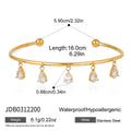 Teardrop Zircon Tassel Bracelet