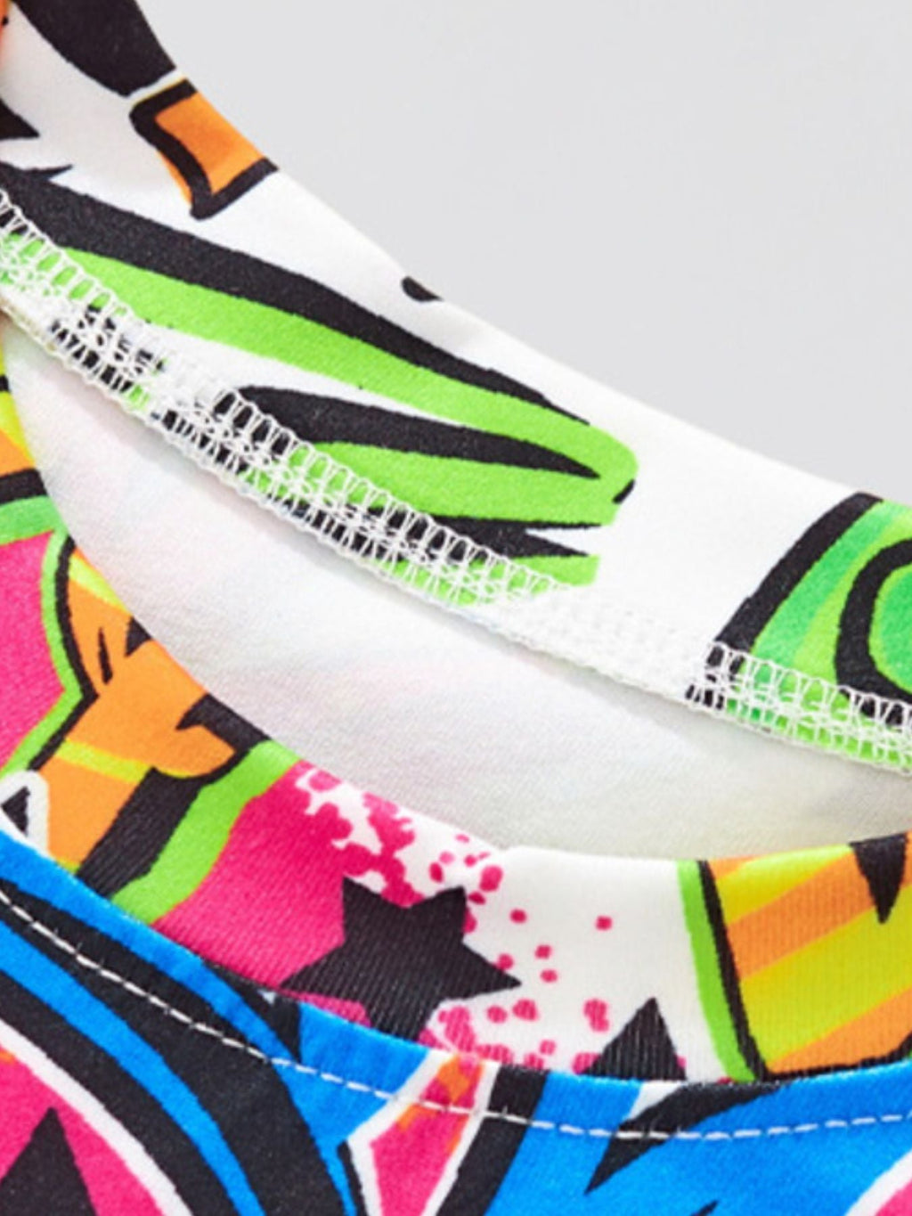 Children's Graffiti Print Crew Neck T-Shirt