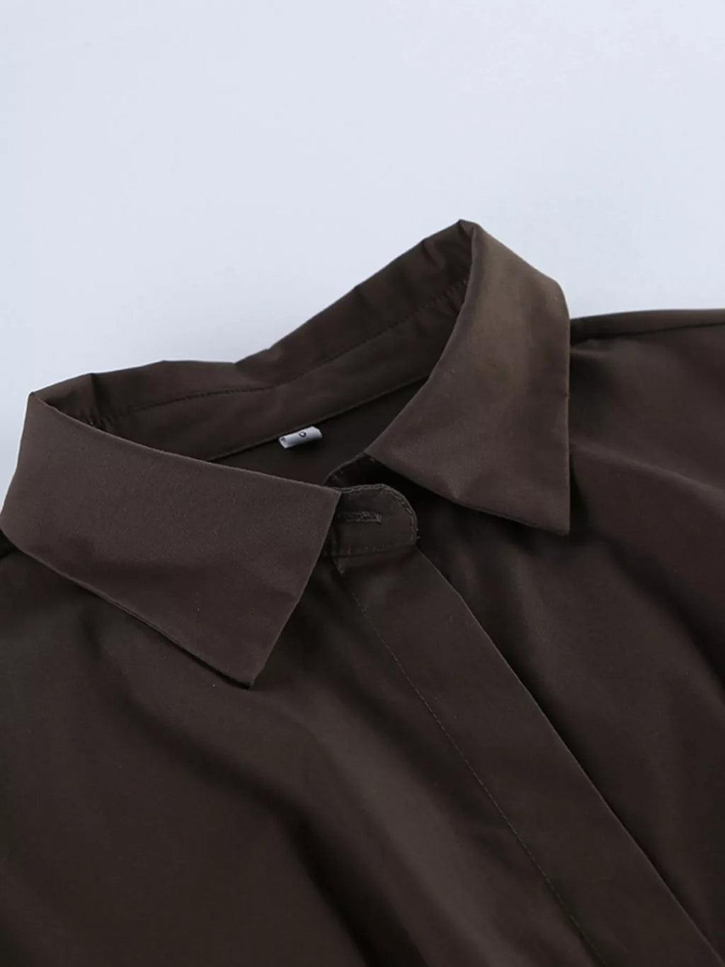 Slim-Fit Ruched Waist Shirt