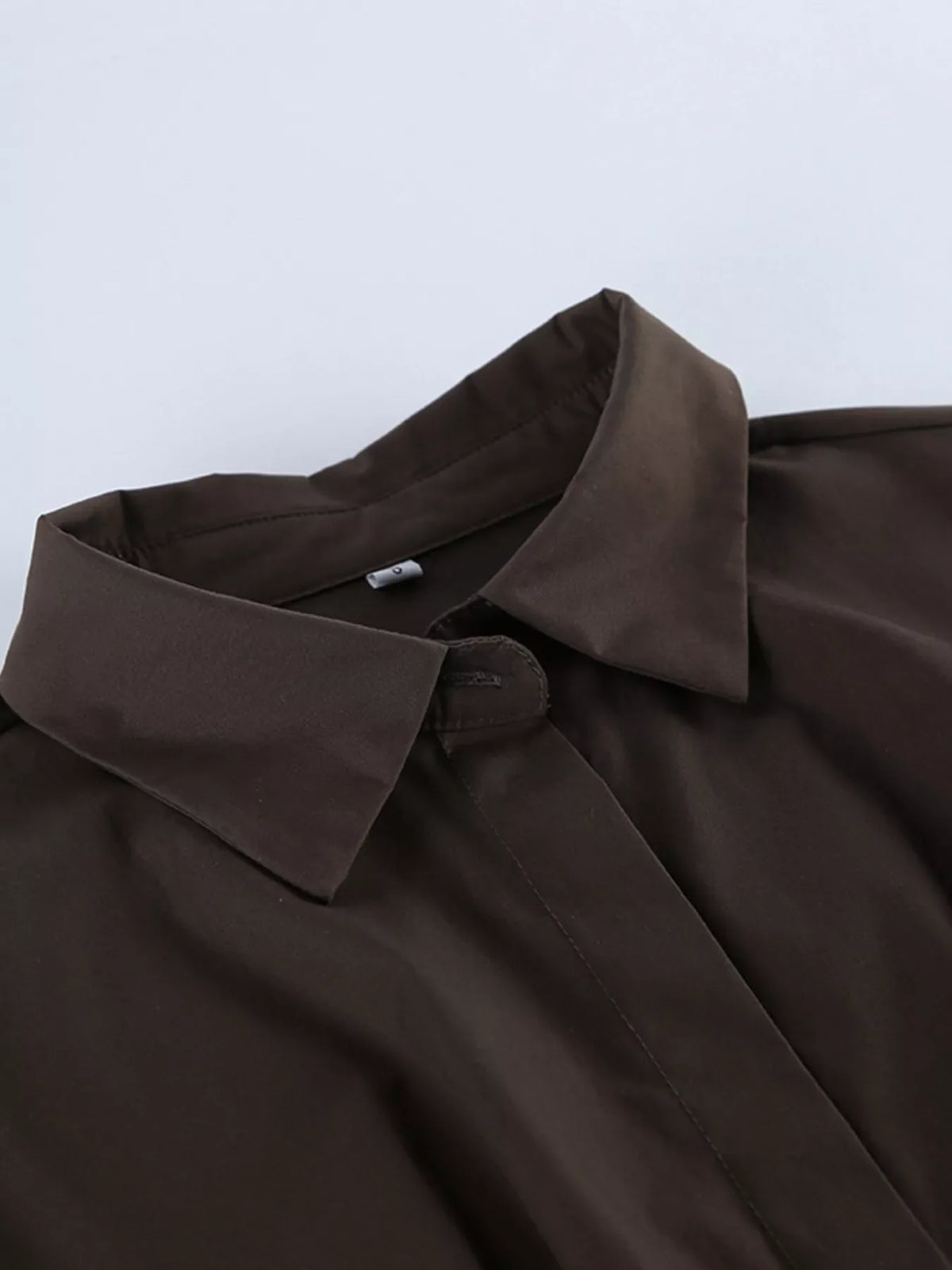 Slim-Fit Ruched Waist Shirt