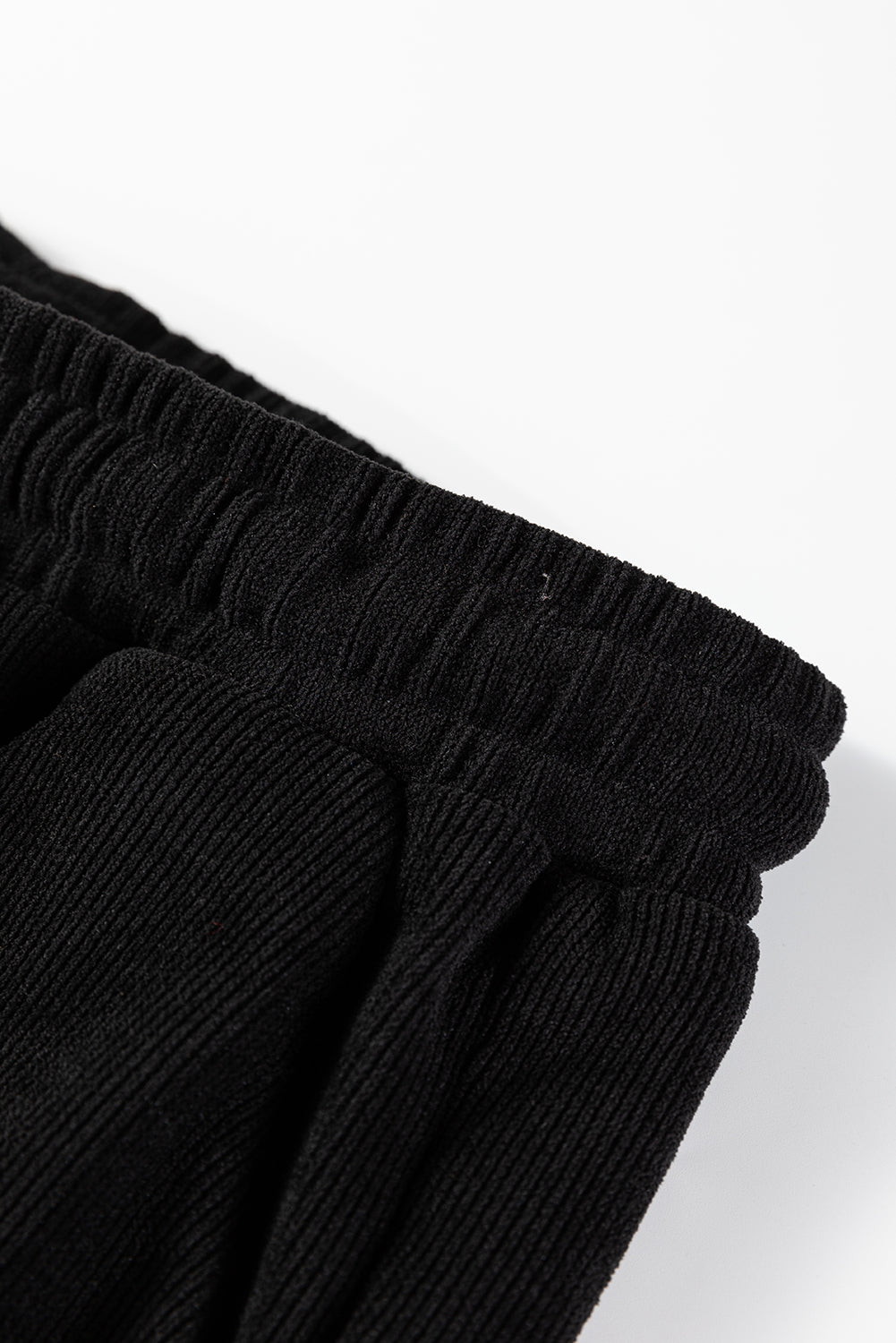 Solid Textured Knit Pullover and Shorts Set