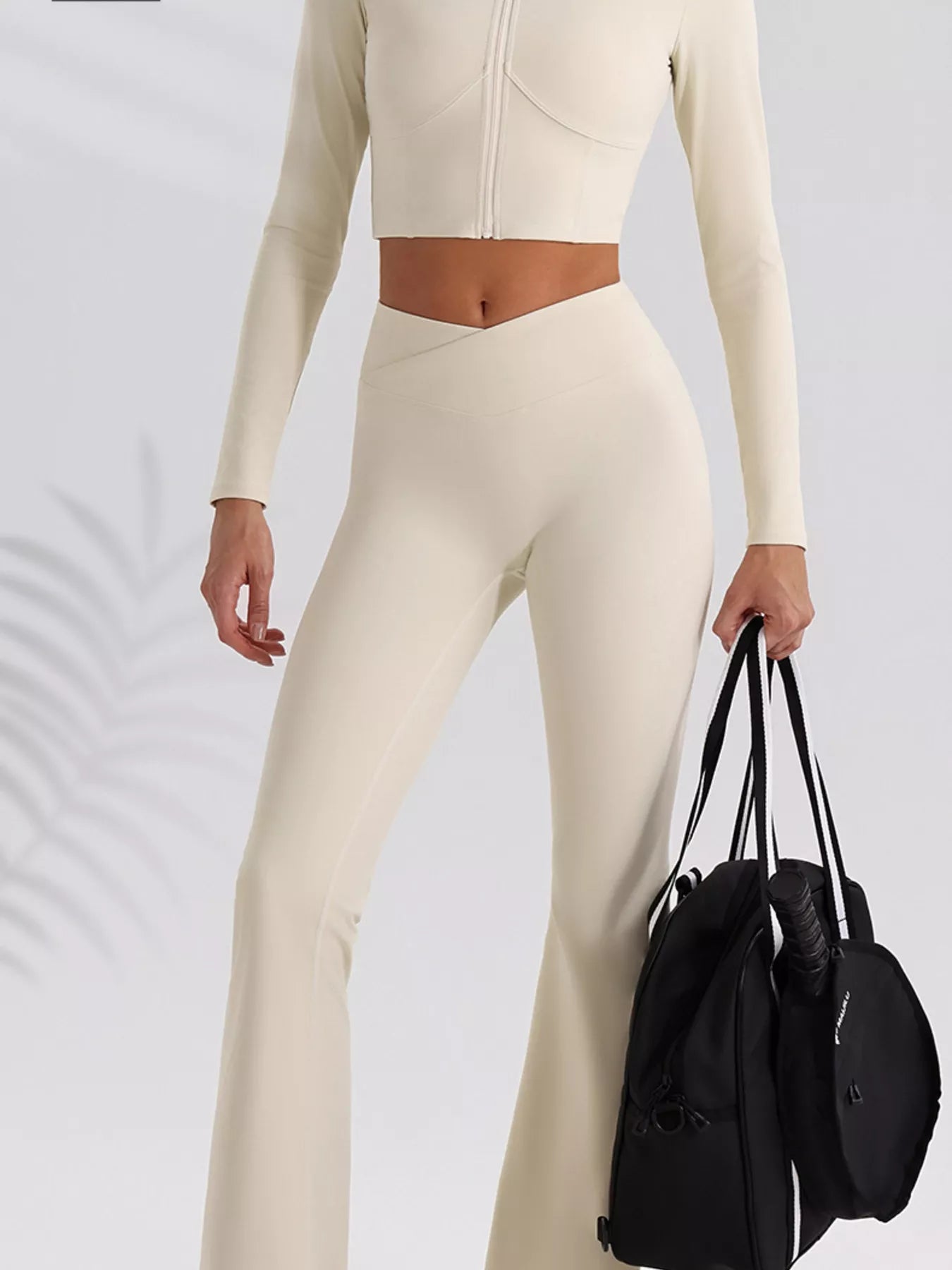 Seamless Criss-Cross V-Neck Tank and Leggings Active Set