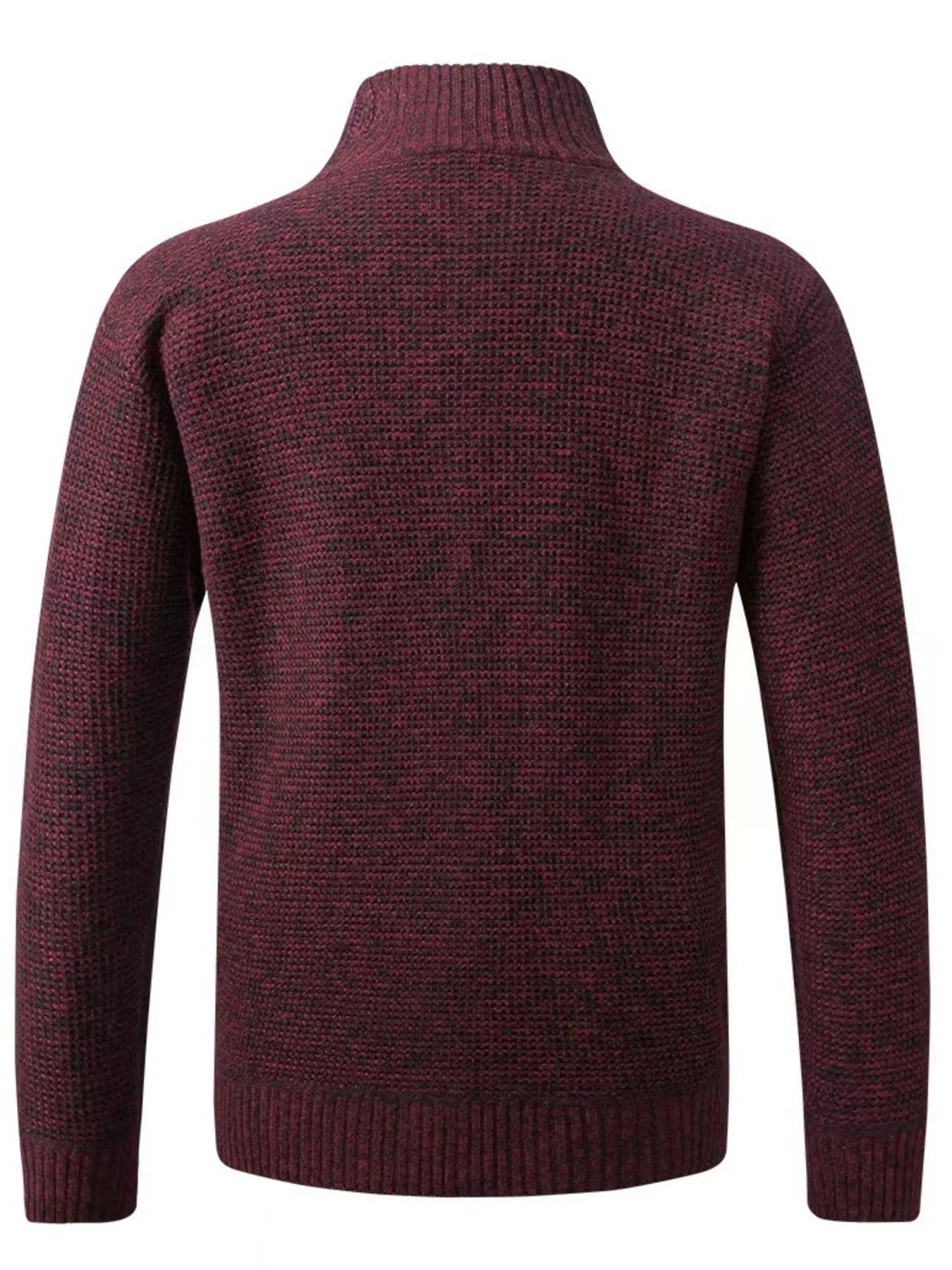 Men's Plus Size Quilted Panel Zip-Up Sweater Cardigan