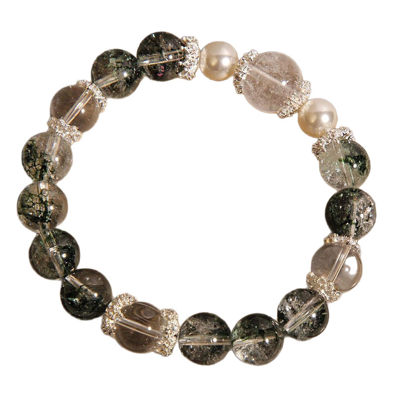 Womens Green Phantom Quartz Bracelet