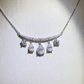 6 Carat 925 Sterling Silver Moissanite Teardrop Necklace