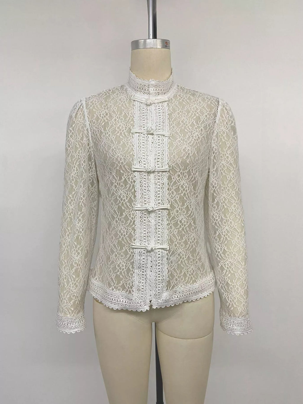 Lace Chinese Style Button Shirt