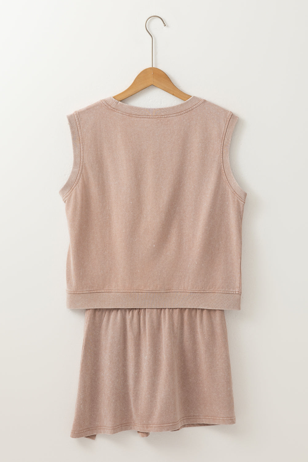 Mineral Wash Tank Top and Lined Split Skirt Set