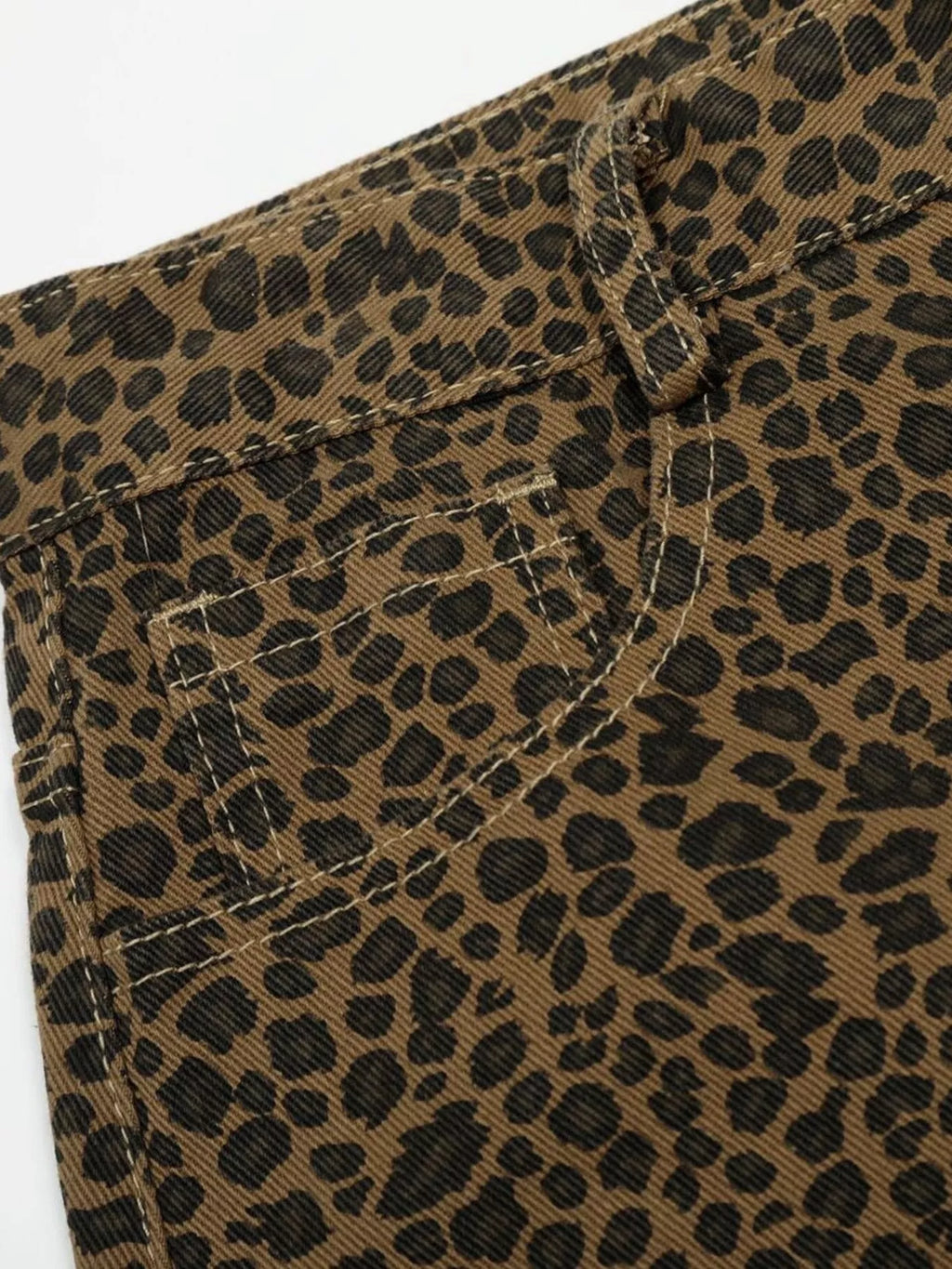 Men's Leopard Print Wide-Leg Capris