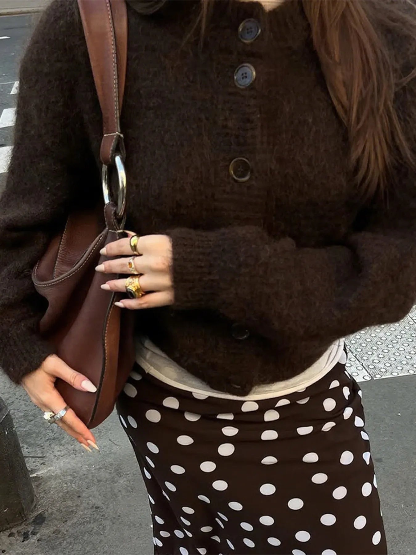 Button Down Long Sleeve Cardigan