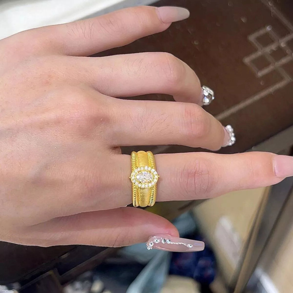 18K Gold-Plated 925 Sterling Silver Ring