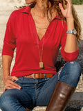 Johnny Collar Long Sleeve Top