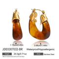 Color Resin Hoop Earrings Collection