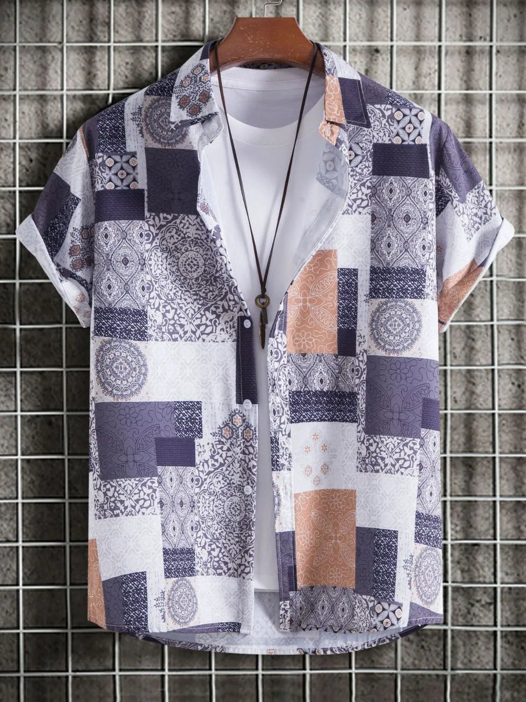 Printed Short Sleeve Casual Shirt