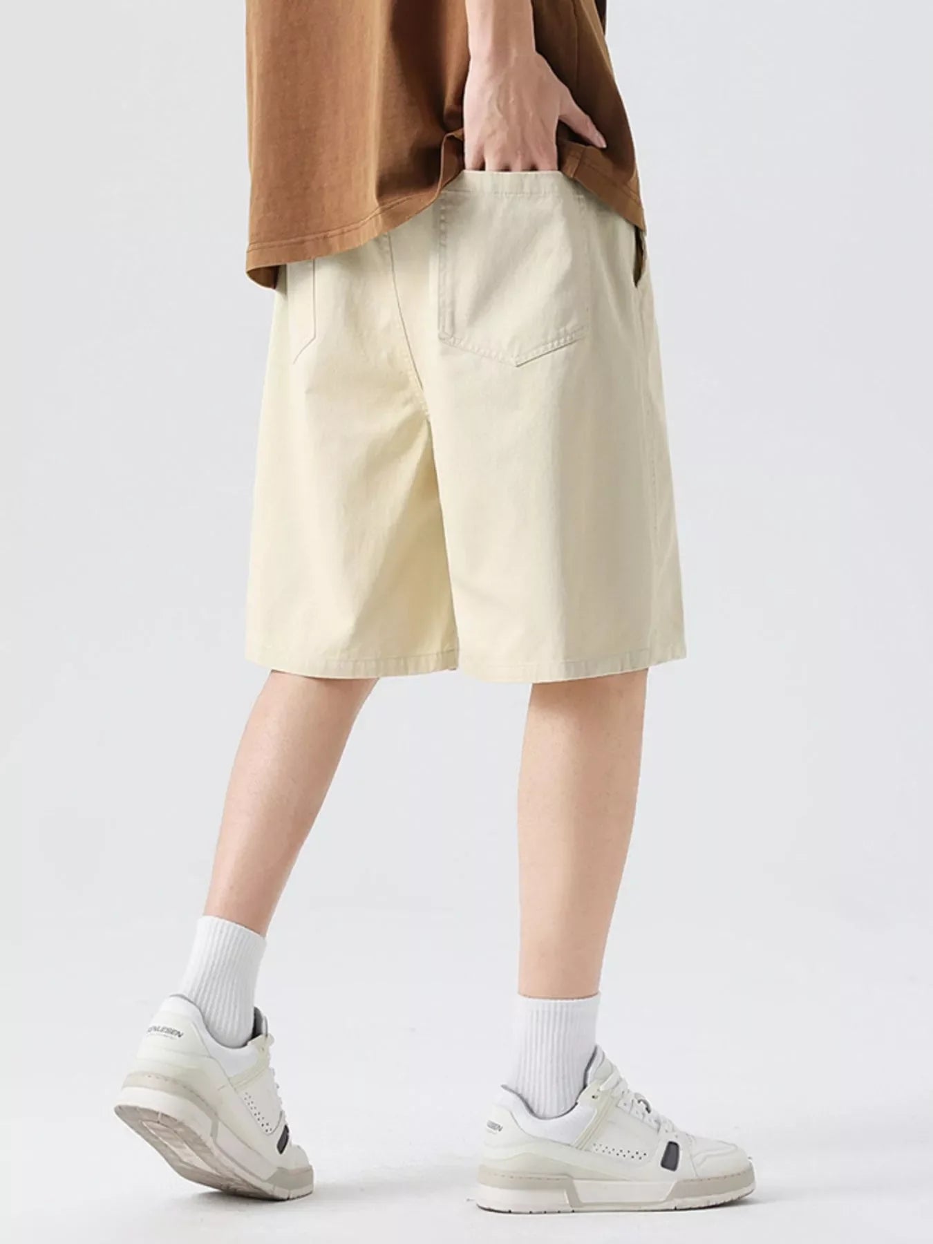 Men's Full Size Wide-Leg Shorts Plus Size