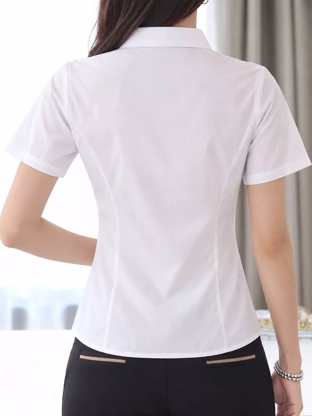 Full Size Classic Slim-Fit Button-Down Shirt Plus Size