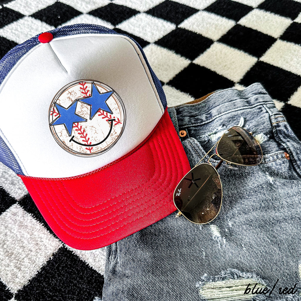 Baseball Star Eyes Trucker Hat *9 Colors