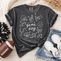 Football Game Day Doodle Tee *16 Colors (S-3X)