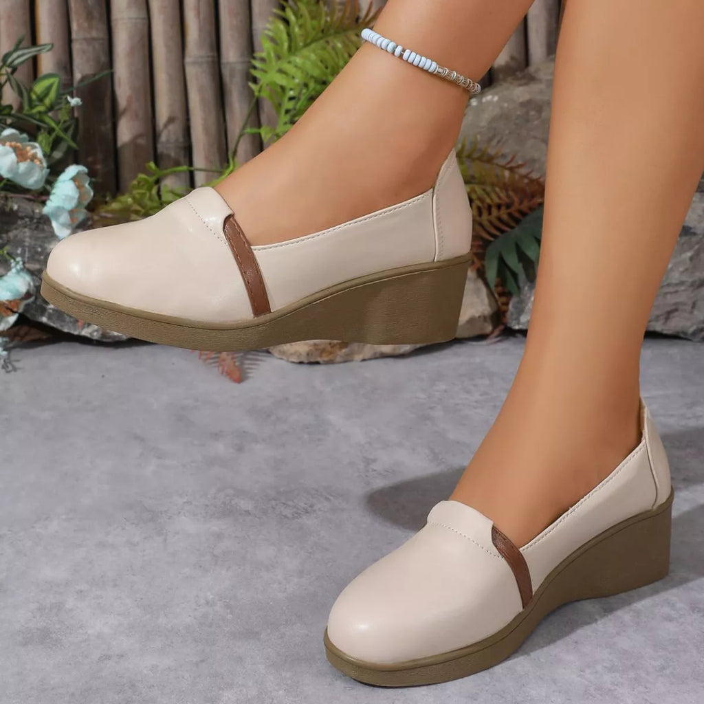 Comfortable Slip-Ons with Wedge Heel