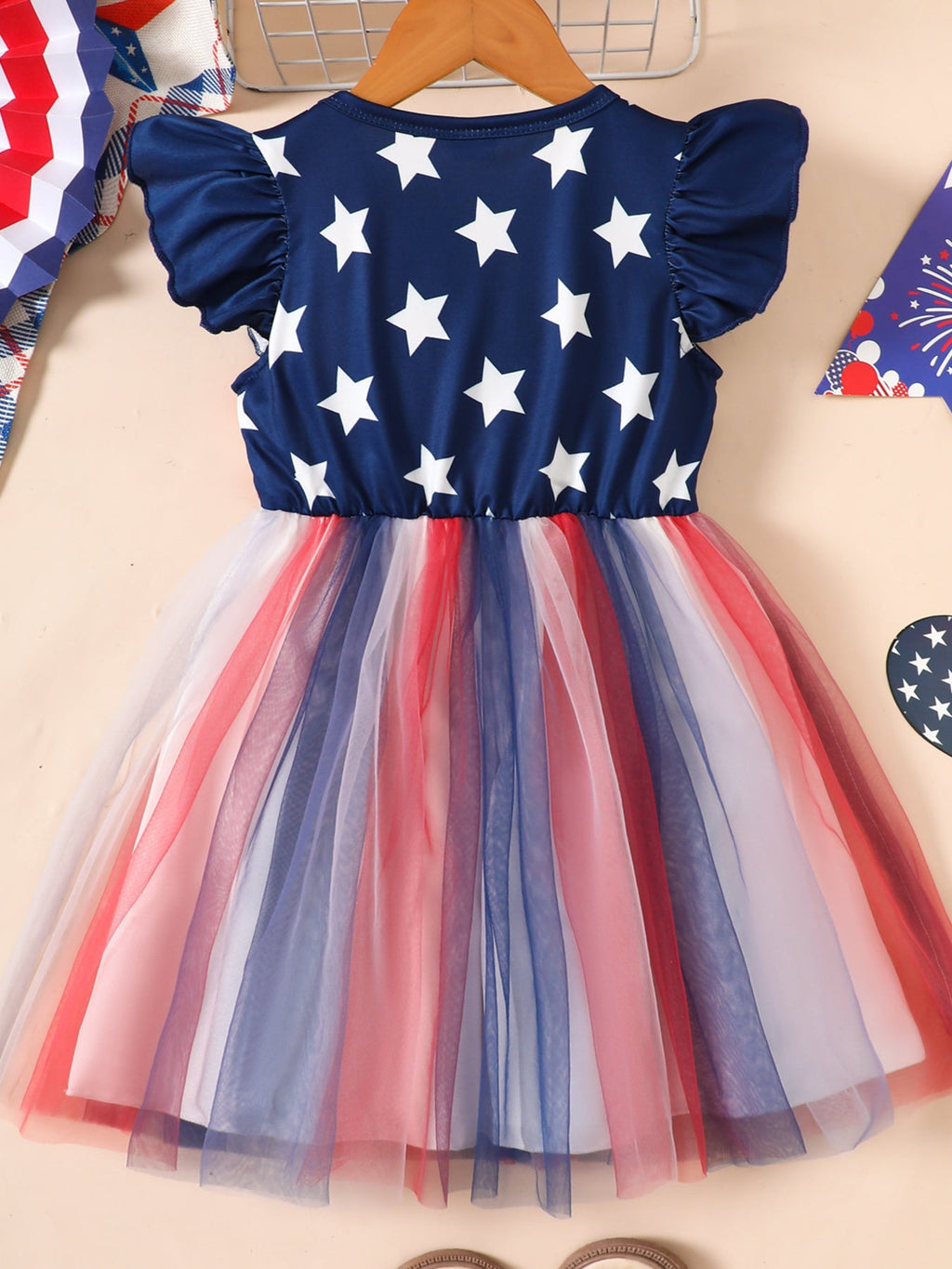 Children's Patriotic Star & Stripe Tulle Dress
