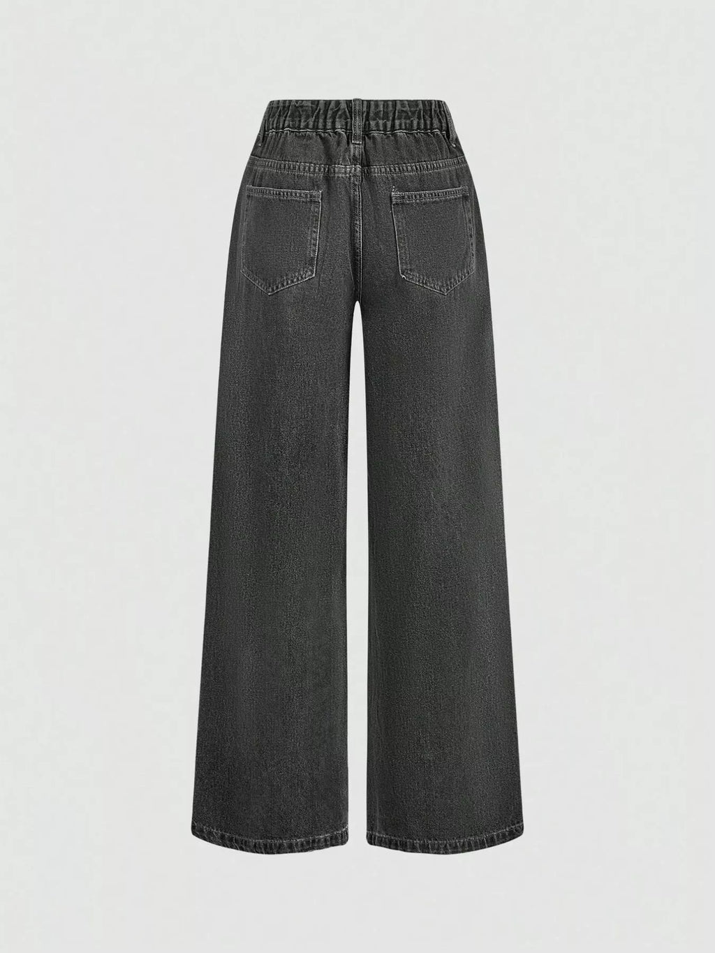 Halter Neck Denim Vest and Wide-Leg Jeans Set